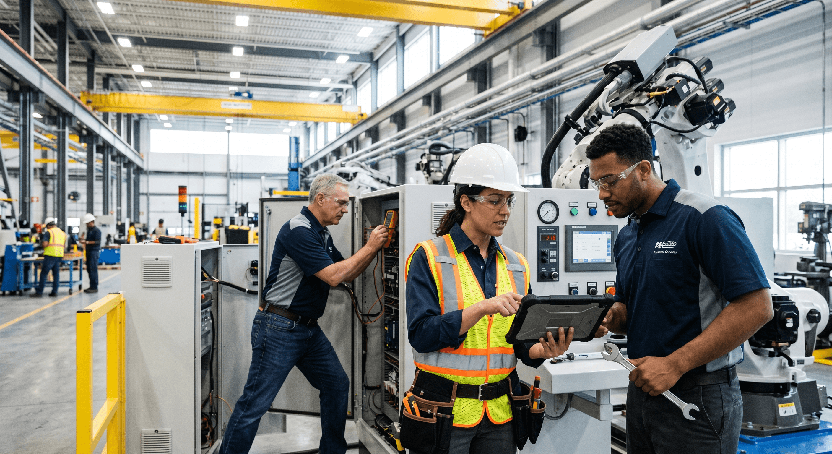 Engineering and technical services in an industrial setting
