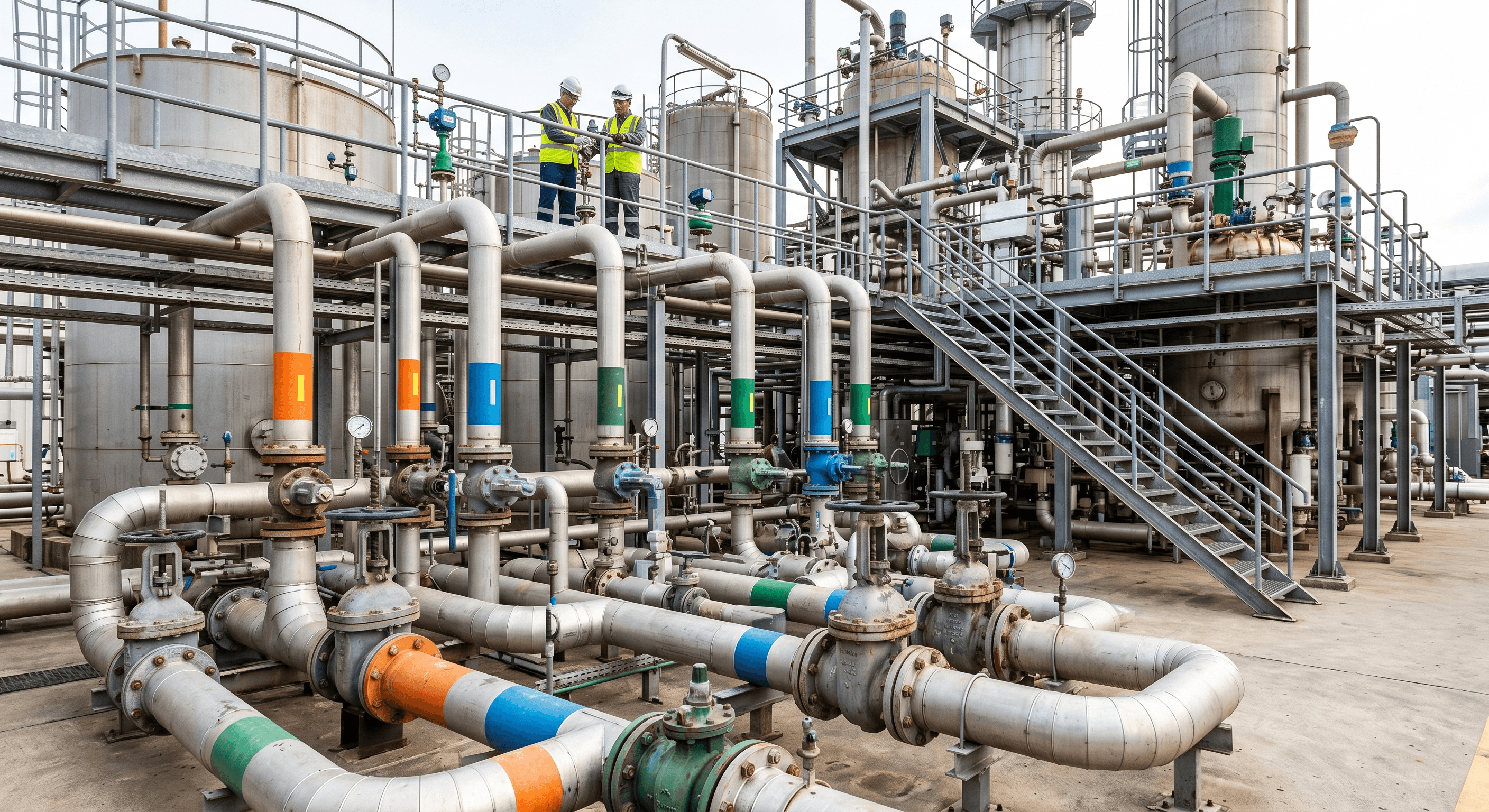 Industrial piping and equipment for sourcing